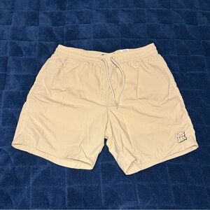 Empyre Men Beige Graffiti Floater Natural Board Shorts